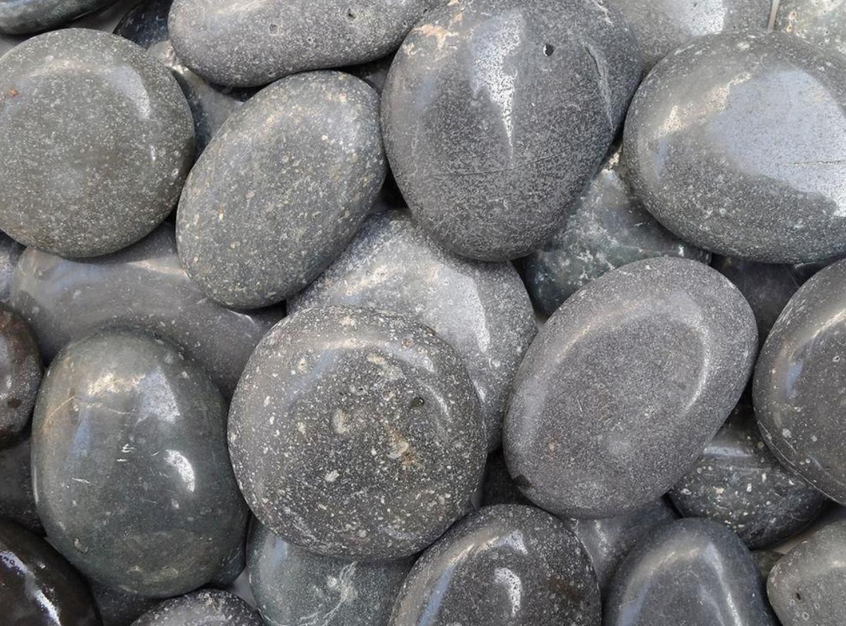 Black Mexican Beach Boulders